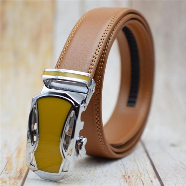 

belts fashionable automatic buckle belt men black/white/blue/brown/red cow leather male strap alloy designer for, Black;brown