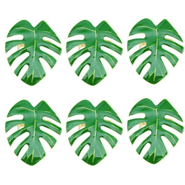 

6pcs/lot napkin ring set leaf holder wedding party dinner christmas table decoration rings