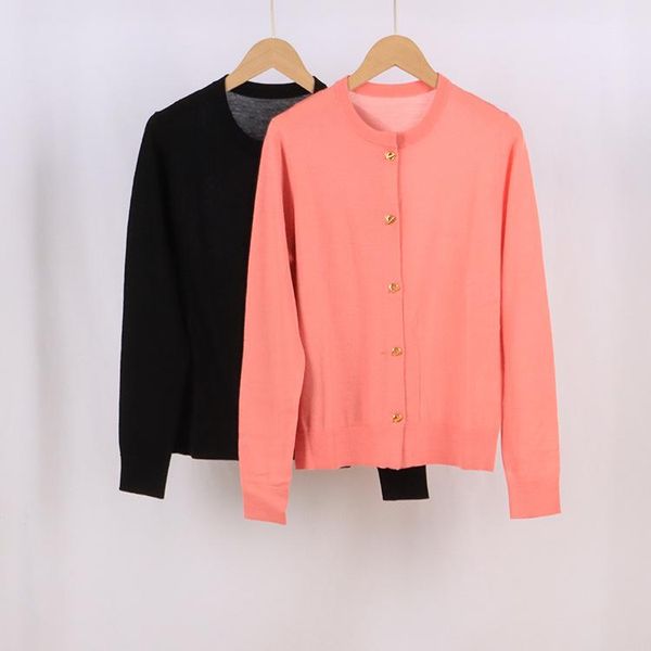 

women's knits & tees women sweater autumn 2021 long sleeve cardigan round neck single breasted commuter knitted, White