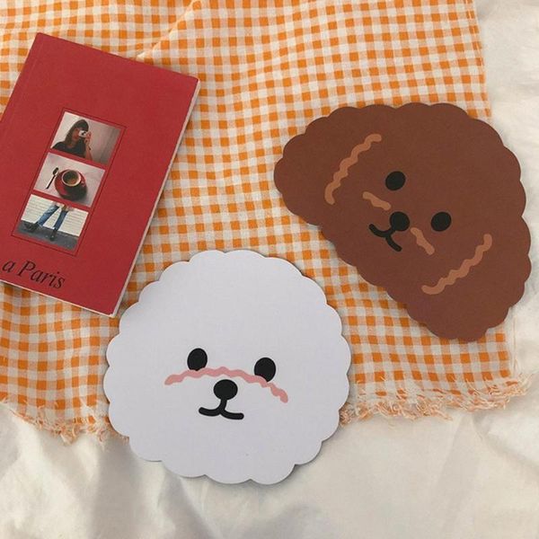 

mouse pads & wrist rests 1 pc korean homemade simple cartoon teddy puppy dog pad rubber mat for girl water