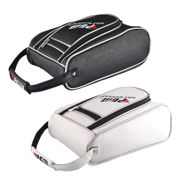 

golf bags shoes pu leather waterproof portable travel sport gym pocket pouch