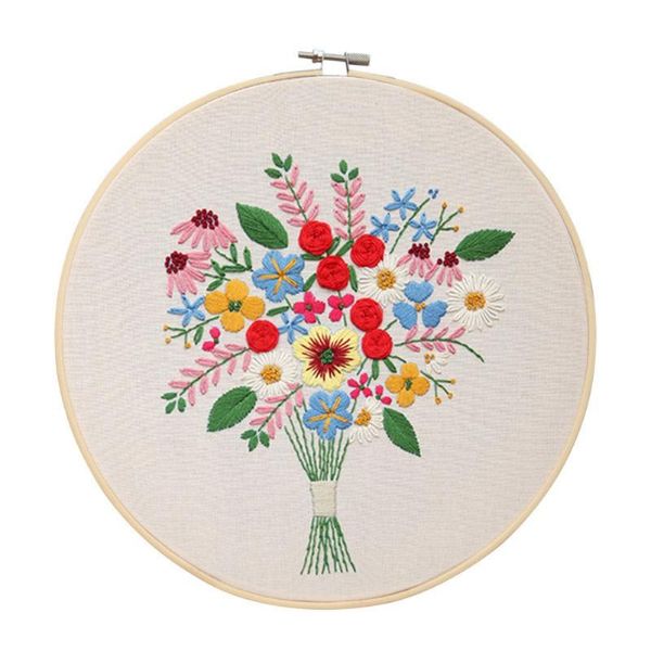 

other arts and crafts creative floral diy embroidery set for beginner adults needlework kit handmade home decorations