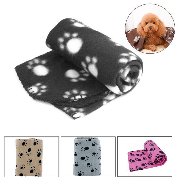 

kennels & pens 60x70cm pet print blanket soft wool dog's nest pad bath towel warm cat mattress accessories