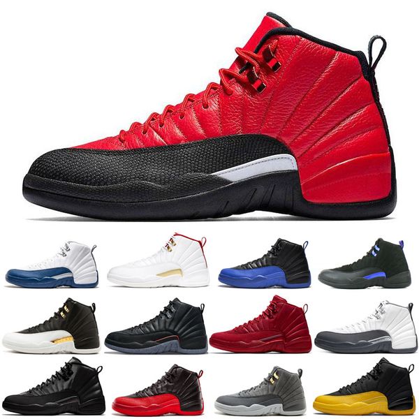

2022 man basketball shoes 12 12s black purple blue stone cny dark concord grey fiba flu french royal gym red o-black reverse taxi the master, White;red