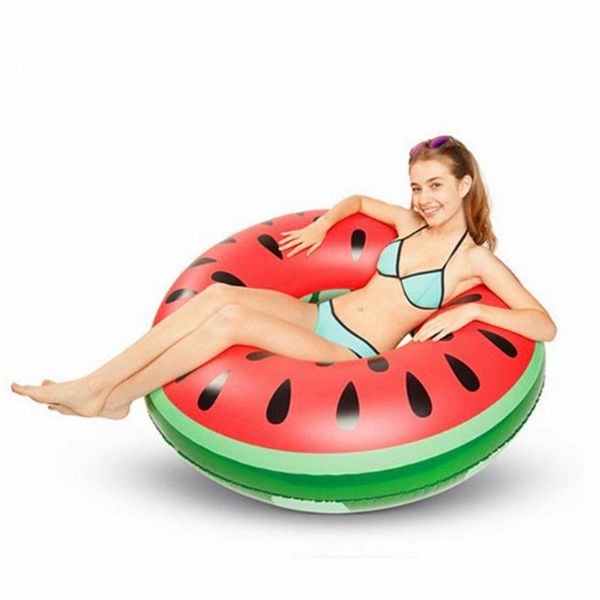 

life vest & buoy 120cm giant watermelon pool float piscina inflatable swimming circle women floats swim rings floating water toys