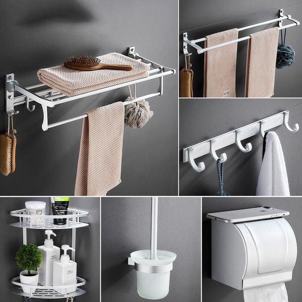 

bath accessory set ae01jy-0005 yujie bathroom punch-black modern minimalist space aluminum european style towel rack five-piece