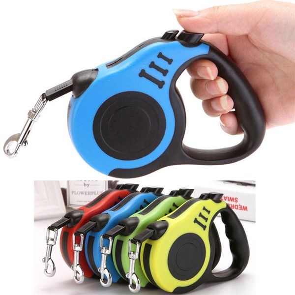 

dog collars & leashes 3m/5m retractable leash automatic flexible puppy teddy cat traction rope belt for small medium pet products l310