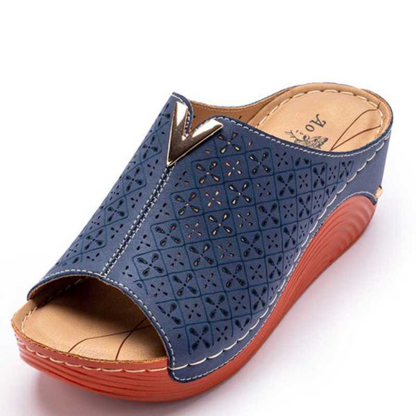 

sandals women wedge heels summer slippers ladies slip-on flip flops shoes peep toe sandalias zapatos mujer wsh4077, Black