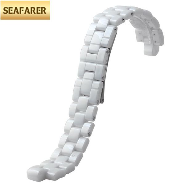 

watch bands liaopijiang ceramic accessories j12 male female couple bracelet | white black watchband couples strap, Black;brown