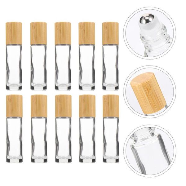 

storage bottles & jars 10pcs 10ml essential oil roll-on small perfume subpackaging