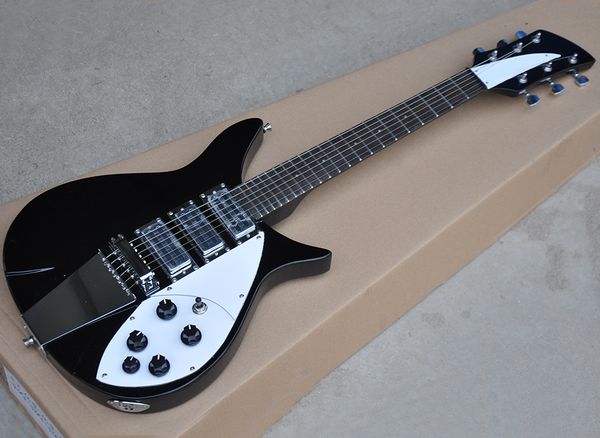 

6 strings black electric guitar with rosewood fretboard,527mm scale length