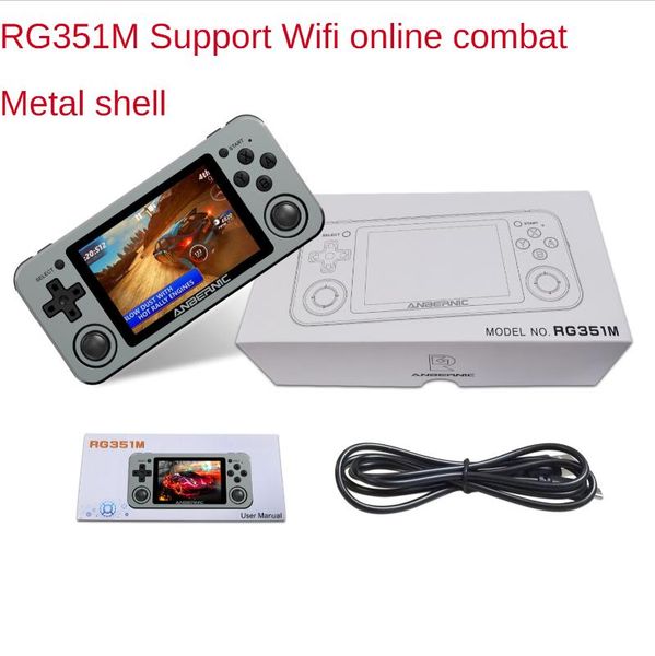 

portable game players anbernic rg351m retro video console aluminum alloy shell 2500 rg351 handheld player