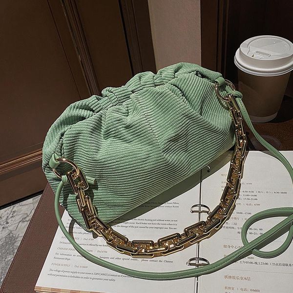 

evening bags thick chain large armpit bag 2021 spring quality women designer handbag high capacity shoulder messenger pleated