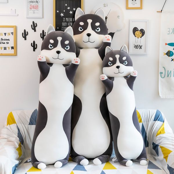 

husky plush toy strip sleeping pillow cute erha doll