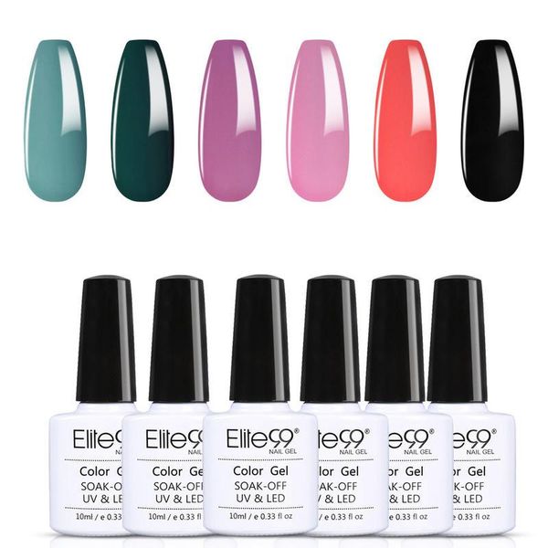 

nail art kits elite99 gel polish 6pcs/set hybrid varnishes semi permanent enamel uv led for nais manicure kit set