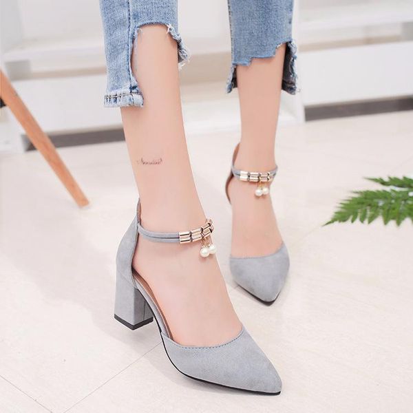

dress shoes summer women pointed toe pumps high heels boat wedding tenis feminino side with., Black