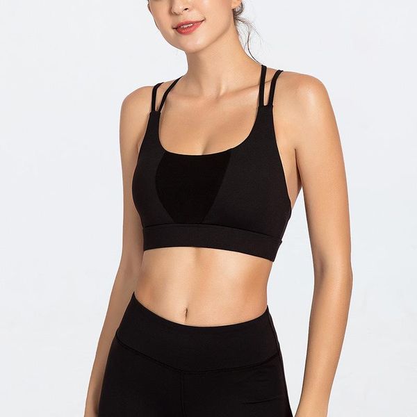 

beauty back yoga sports underwear quick-drying solid color running vest summer shockproof sport bra ladies crop riding 2021 outfit