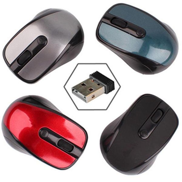 

2.4ghz mouse wireless optical mice with usb receiver 1600dpi 3 keys for pc lapcomputer
