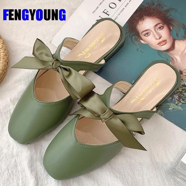 

slippers women square ribbon bow flip flops toe bowtie sandals black beige leather design pleated slides chaussures femme summer