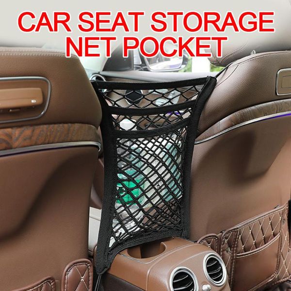 

car organizer 1pcs exquisite mesh 3 layer hanging storage bag purse holder netting pouch seat with 4 hooks back net barrier