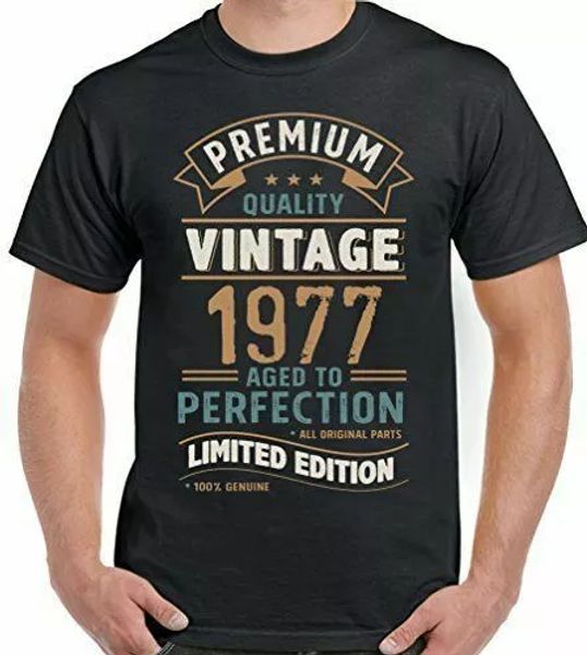 

44th birthday 1977 man funny 44 age vintage year limited edition, White;black