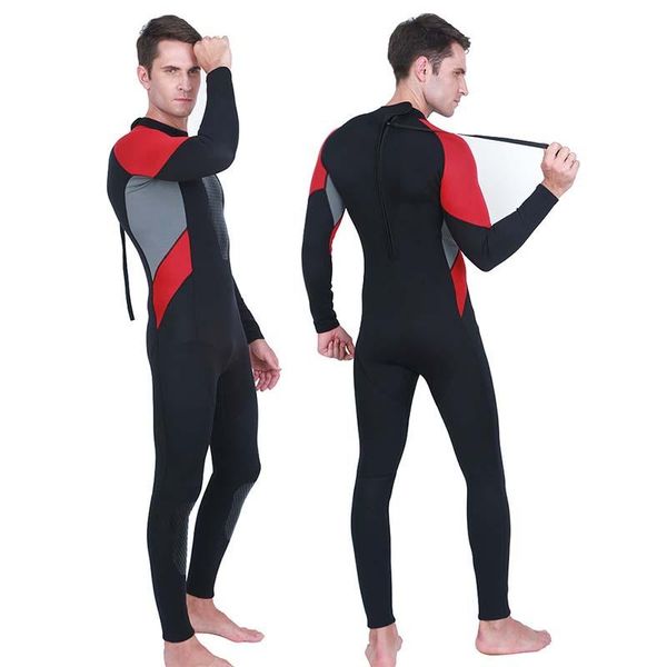 

swim wear 3mm swimming snorkeling diving suit neoprene one full men's warm surfing long-sleeved swimwear