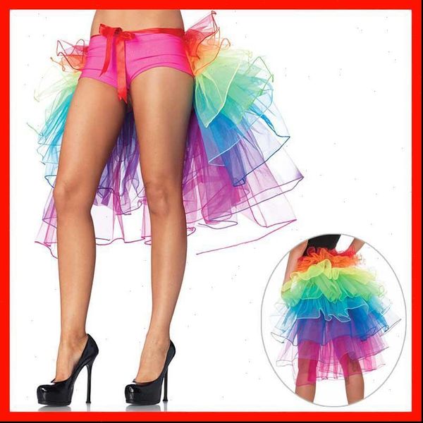 

sale layered rainbow bustle women skirt dance tulle tutu clubwear carnival american party skirts fairy, Black