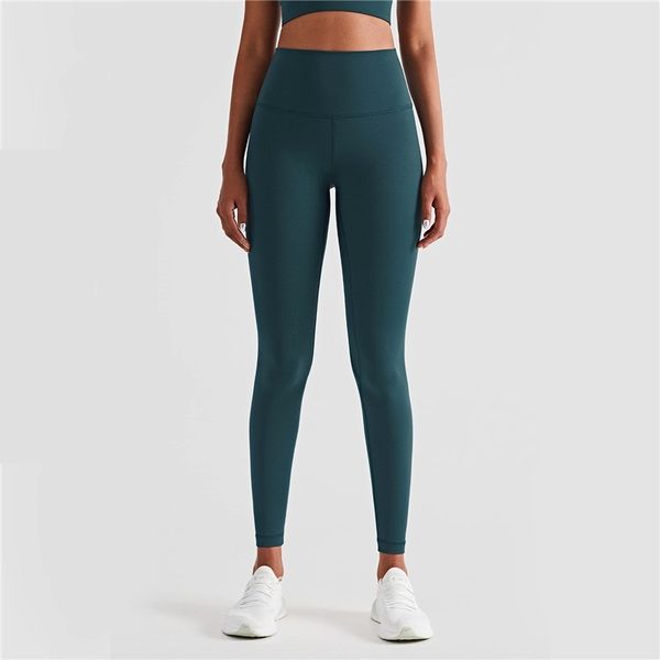 

lulu new fitness sports pants tights yoga leggings widened high waist peach hip women athletic gym quick dry clothing