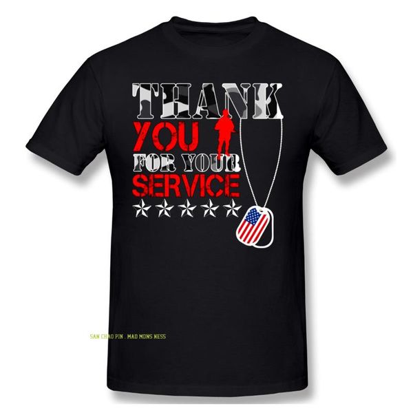 

men's t-shirts thank you for your service 100% cotton fashion o neck custom printed men t shirt, White;black