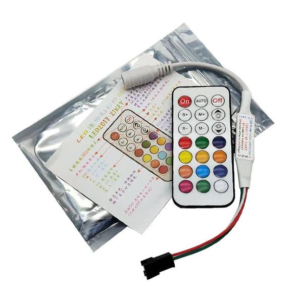 2021 5-24V LED Pixel Controller 21 Keys Mini Pixel Dimmer 3pin para WS2812B WS2811 LED Pixel Strip Light Light Light