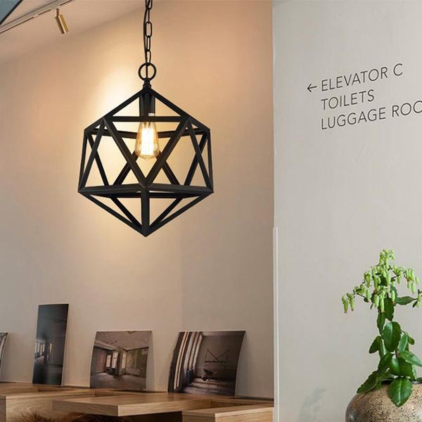 

pendant lamps loft edison cage chandelier retro prolyhedron home living room dining bedroom light ceiling lamp fixture pa0361