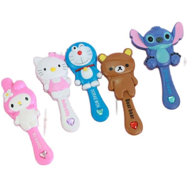 

card holders cute cartoon portable comb with static air cushion small, Brown;gray