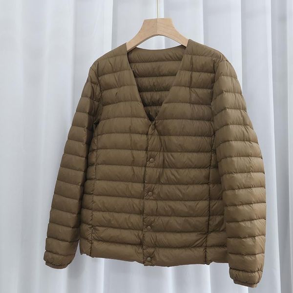 

men's down & parkas 2021 winter jacket white duck men ultra light thin jackets male slim warm coats solid color basic outwear o349, Black