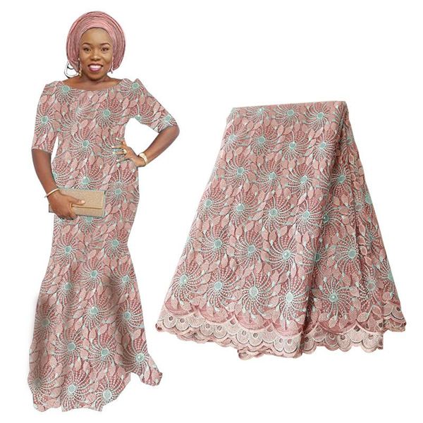 

ribbon 2021 latest blue laces fabrics beaded african fabric for wedding dress french tulle, Pink;blue