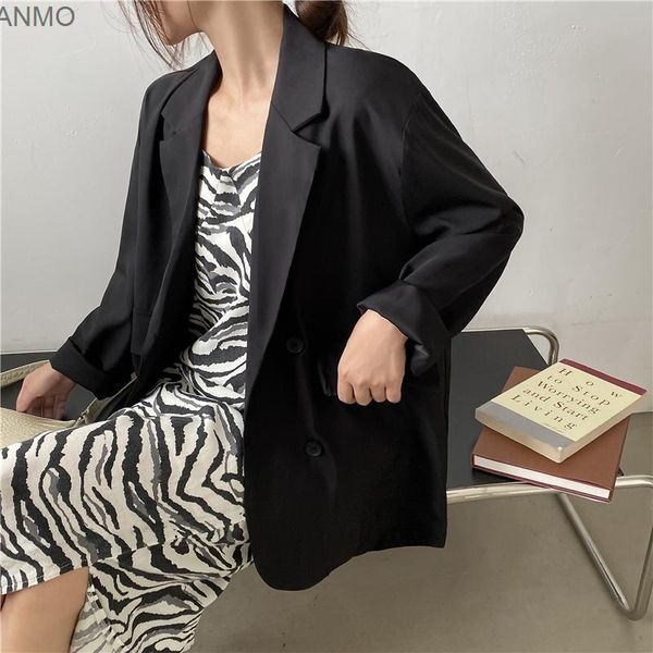 

women's suits & blazers blazer jacket summer thin 2021 street blowing loose long sleeve cardigan suit fashion, White;black