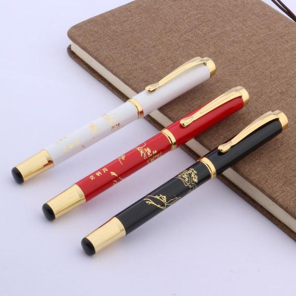 

chinese painting metal gift black golden piece trim mfountain pen fountain pens