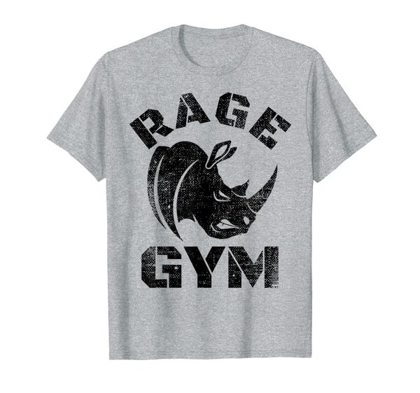 

rage gym rhino t-shirt, White;black