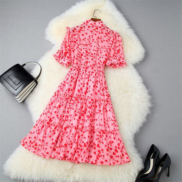 

two piece dress elegant girlish summer style ladies'clothes short heart casual impression beach chiffon dress gnbj, White