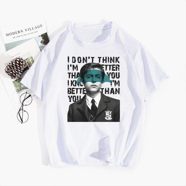 

the umbrella academy cha diego women t shirt vanya luther tees short sleeve casual streetwear funny top, White