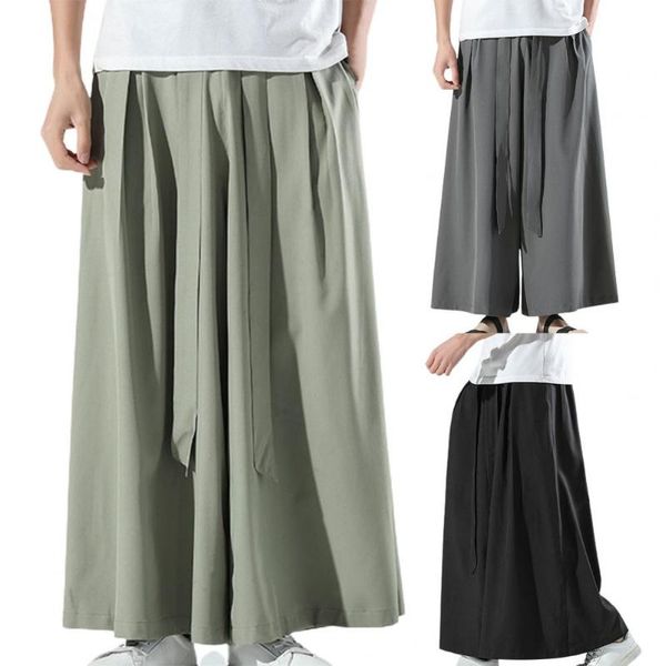 

men's pants fashion men clothing fitness harajuku ice silk sport trousers straight sweatpantsoversize quick drying trendy wide leg, Black