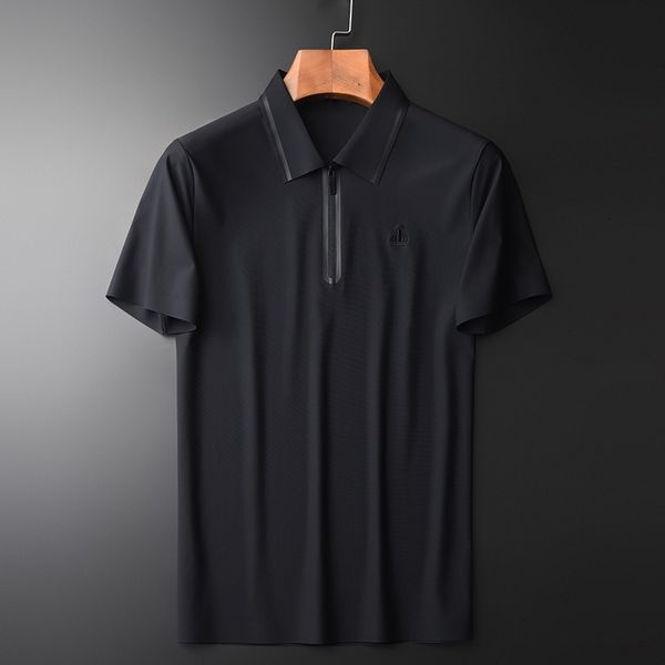 

tee shirt shirt summer mens t-shirts luxury embroidered short sleeve casual male t-shirt plus size 4xl fashion slim soft silky man tee, White;black