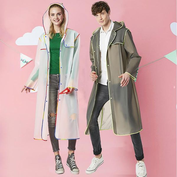 

raincoats women's fashion raincoat hiking transparent eva poncho for students