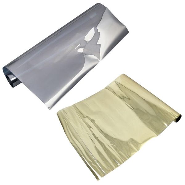 

gift wrap mirror window film one way tint privacy sticker solar reflective 40*100cm, gold silver