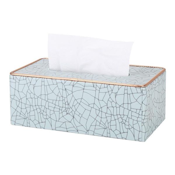 

tissue boxes & napkins marble ice crack pattern pu leather large drawer box el office home