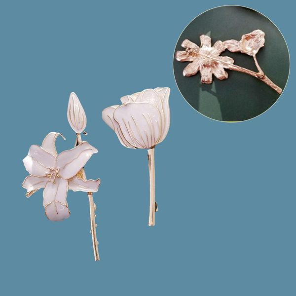 

pins, brooches elegant for women flowers pins trendy temperament accessories brooch jewelry gifts metal badges lapel unisex, Gray