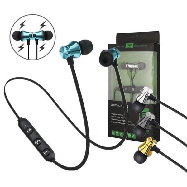 Sport magnetische drahtlose Bluetooth-Kopfhörer In-Ear-Stereo-Kopfhörer mit Mikrofon für iPhone Samsung Android Smartphones