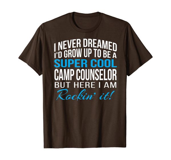 

super cool camp counselor funny gift t shirt, White;black