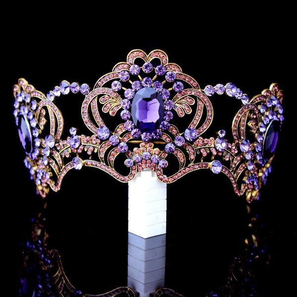 

hair clips & barrettes wedding crown jewelry bridal headpiece women baroque rhinestones crystal tiaras party crowns accessorie, Golden;silver