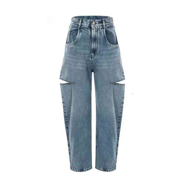 

women's jeans cosmicchic female jeans torn, casual, knife cut hole, loose, waist high, street, retro, jeans, women, 2pcd, Blue