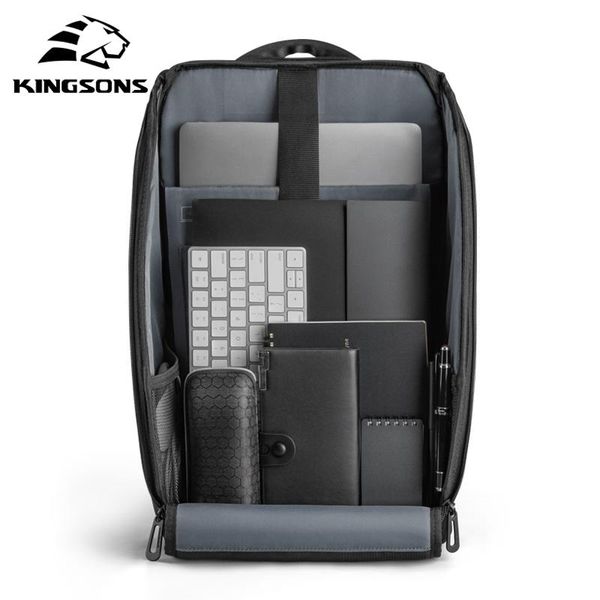 

kingsons multifunction men 15 inch lapbackpacks fashion waterproof travel backpack anti-thief male mochila school bags